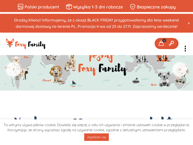 Tablice manipulacyjne dla dzieci - Foxy Family